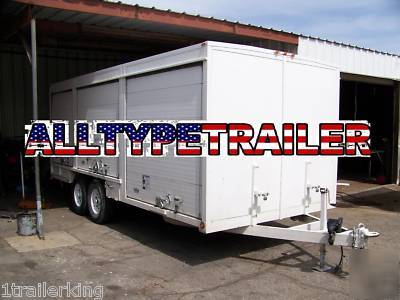 Enclosed business transport cargo box delivery trailer