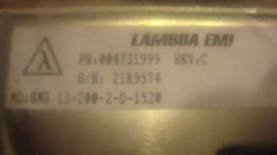Lambda 0-13 volts @ 0 - 200 amps power supply 