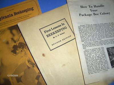 Lot vintage beekeeping books & info dodant pa how-to