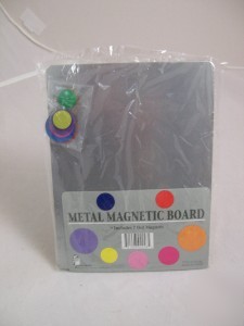 Nip mini gray metal magnetic desk board without magnets