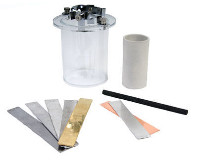 Student voltaic cell with 8 electrodes w/ porous cup