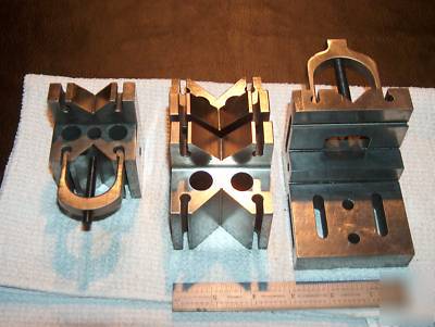 V- blocks and angle plate with v- groove