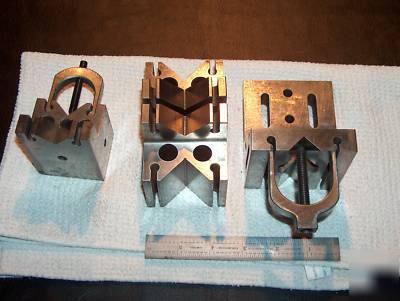 V- blocks and angle plate with v- groove