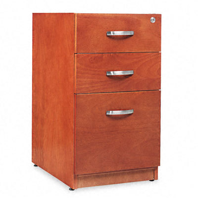 Verona veneer series three-drawer pedestal file cherry