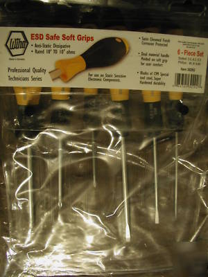 Wiha esd safe softfinish grip screwdriver set 30292