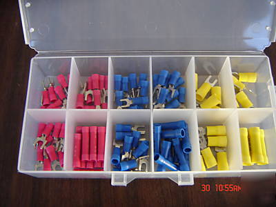 105 pc mixed spade terminal assortment kit -501-sp et