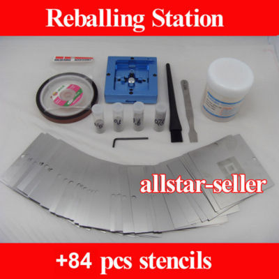 Bga reballing reball station+ 84 pcs stencil template