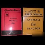 Farmall cub tractor owner's manual & parts catalog ih