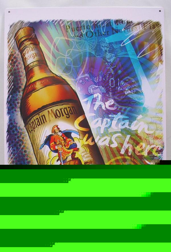 Metal captain morgan rum sign tin signs