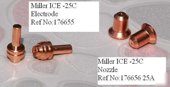 Miller ice nozzle 176656 25A plasma cutting consumables