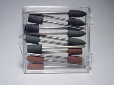 Mounted rubber polishing point kit- 240, 180, 150 grit