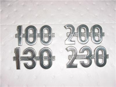 New international 100 200 130 230 stainless emblem 