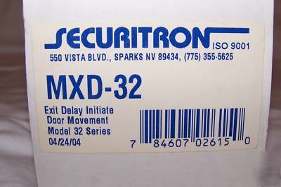 New securitron mxd-32 exit delay initiate door movement 