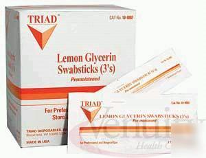 Triad 10-4002 lemon glycerin swabstick lot/200