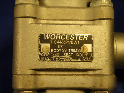 Worcester 1 inch cryogenic ball valve, butt weld ends