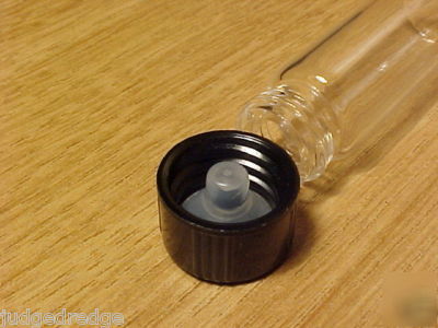 25 clear 5/8 dram glass vials/bottle screw CAP15X26MM