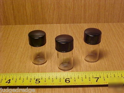 25 clear 5/8 dram glass vials/bottle screw CAP15X26MM