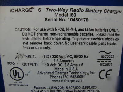 Kenwood act icharge charger/cond. I60 TK290 TK260 07