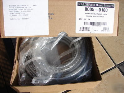 New nalgene 8005-0100 5/16 x 1/2 braided tubing 50' 