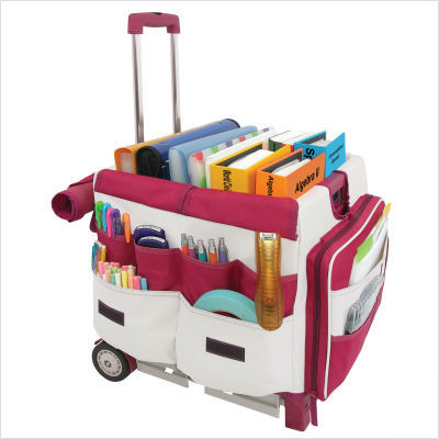 Saddle bag organizer universal rolling cart with cart