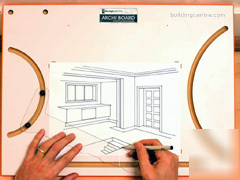 Eye-level perspective drawing board - for A4 paper