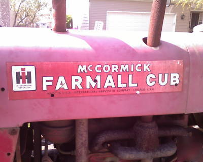 Farmall cub 1949? all original with many attach & manua