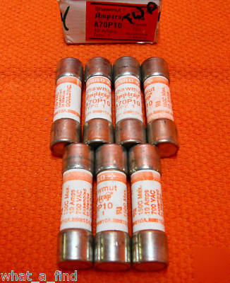 New lot 7 shawmut A70P10 amp-trap fuse A70P-10 type 1 