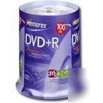 New memorex 05621 dvd+r media 16X 4.7GB 100PK spindle 