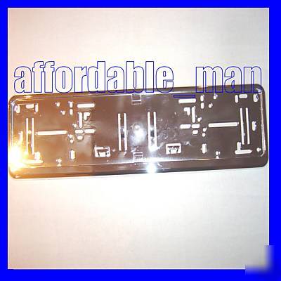 Picture number plate surround chrome effect