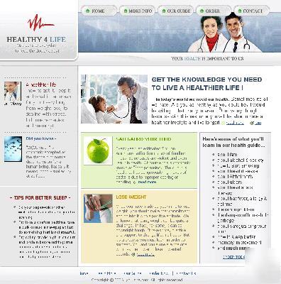 Professional health and wellness turnkey website 