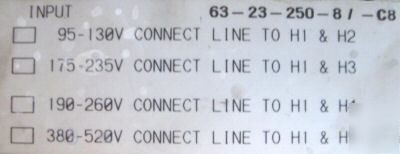 Sola mcr - power line conditiong 63-23-250-8 5 kva 