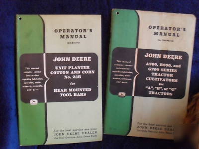 Vintage john deere operators manuals lot of 5 different