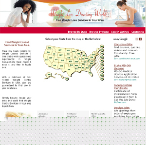 Weight loss directory website + adsense + free hosting