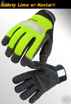 Youngstown gloves high visibility w/kevlar 08-308-10-lg