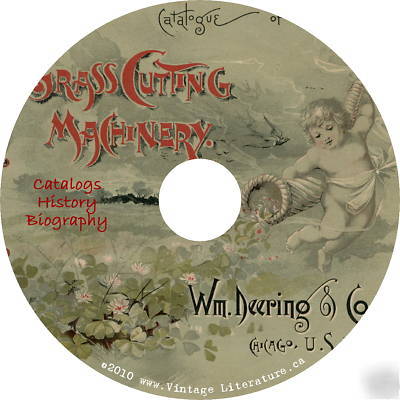1890 deering grass cutting machinery catalog on cd