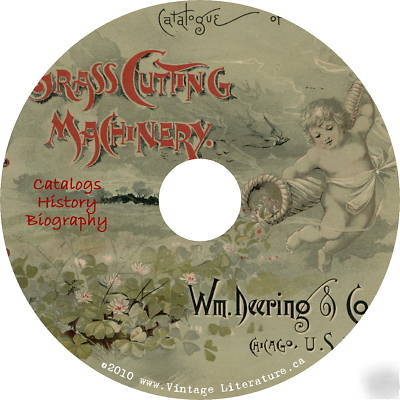 1890 deering grass cutting machinery catalog on cd