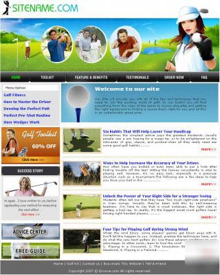 Golf website for sale + adsense