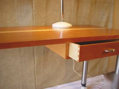 Modern, sleek, solid cherry laptop or writing desk 