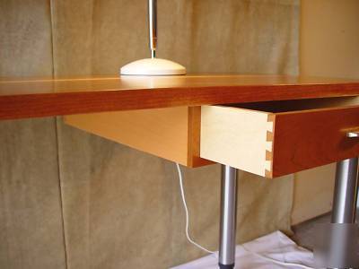 Modern, sleek, solid cherry laptop or writing desk 