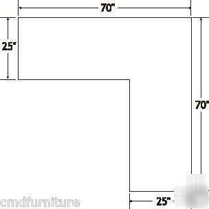 New executive l shaped computer desk credenza hutch 