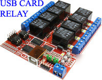 Usb 8 relay card with optoisolation, software incl.