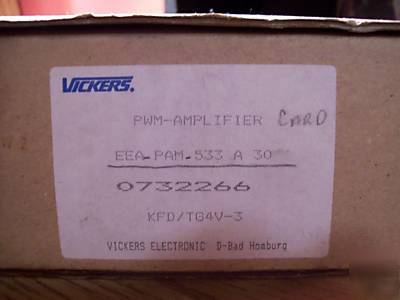 Vickers pwm amplifier card m# eea-pam-533 a 30 ~ ~