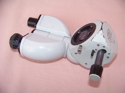 Zeiss binocular microscope head & 50/50 beam splitter