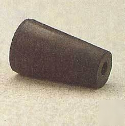 Vwr black rubber stoppers, one-hole 000M291: 000M291