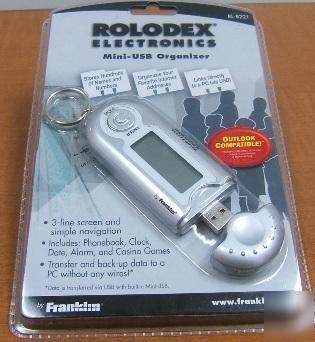 New franklin rolodex mini usb organizer rl-8221 sealed