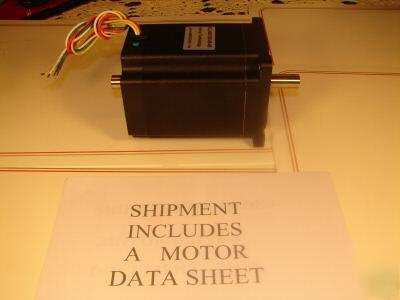 Stepper motor 1160 oz-in 8 wire bipolar dual shaft