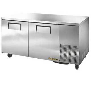 True tuc-67 undercounter refrigerator, 2 doors, extra d